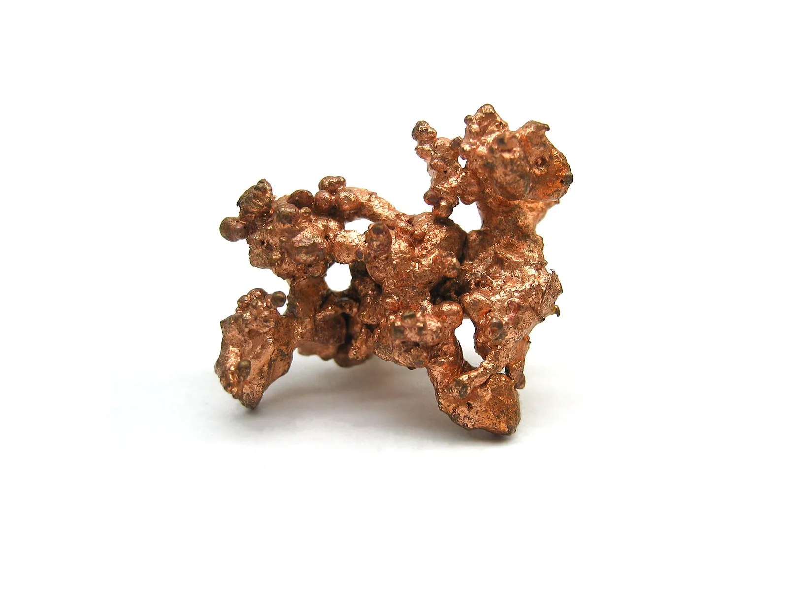 Natural copper ore specimen