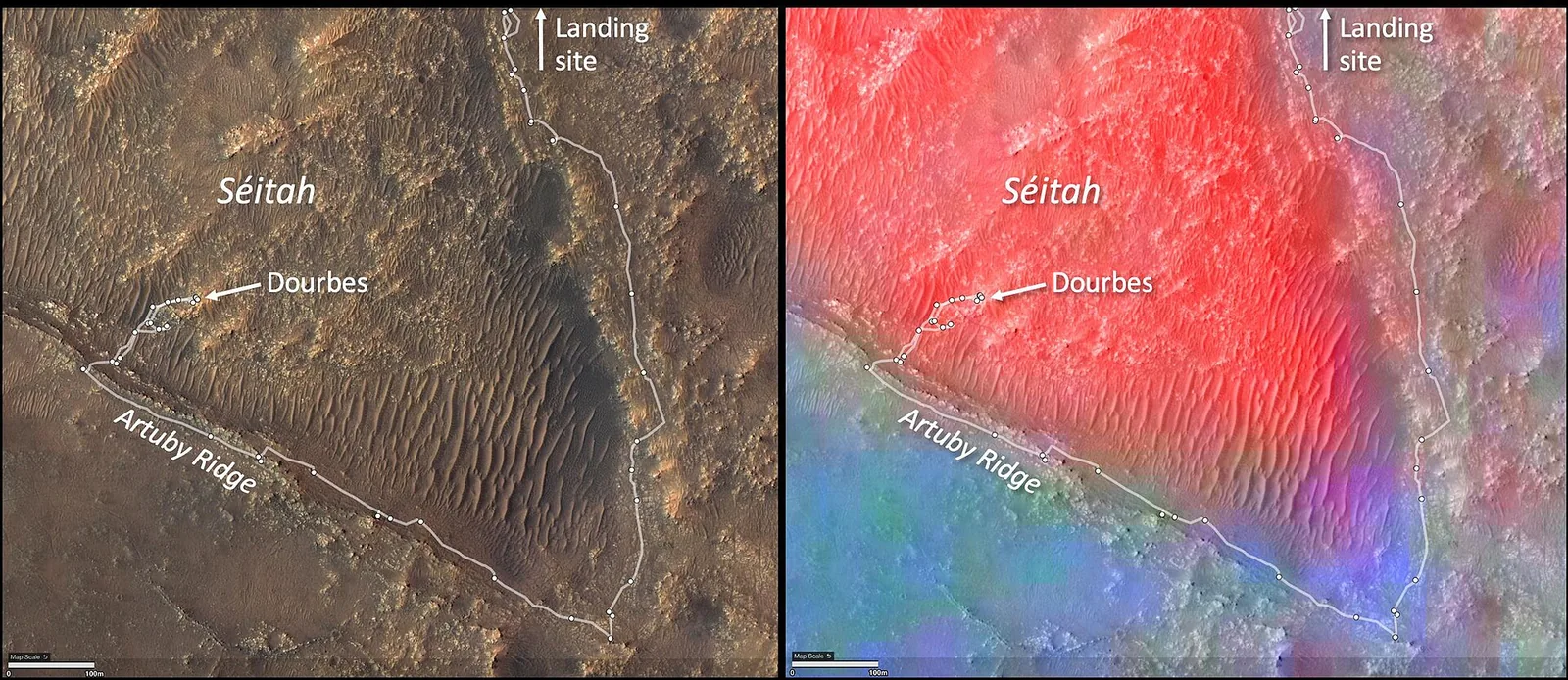Mineral analysis imagery illustrating comparative sample review